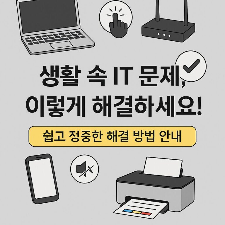 생활 속 IT 문제, 이렇게 해결하세요!